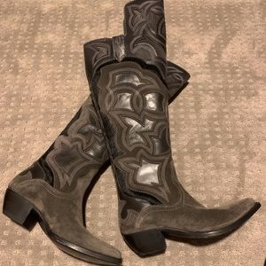 Frye Shane Embroided Cuff  Black/Gray 7